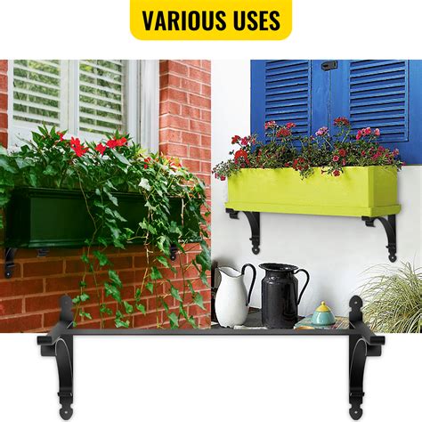 black metal window box planters|black window boxes with brackets.